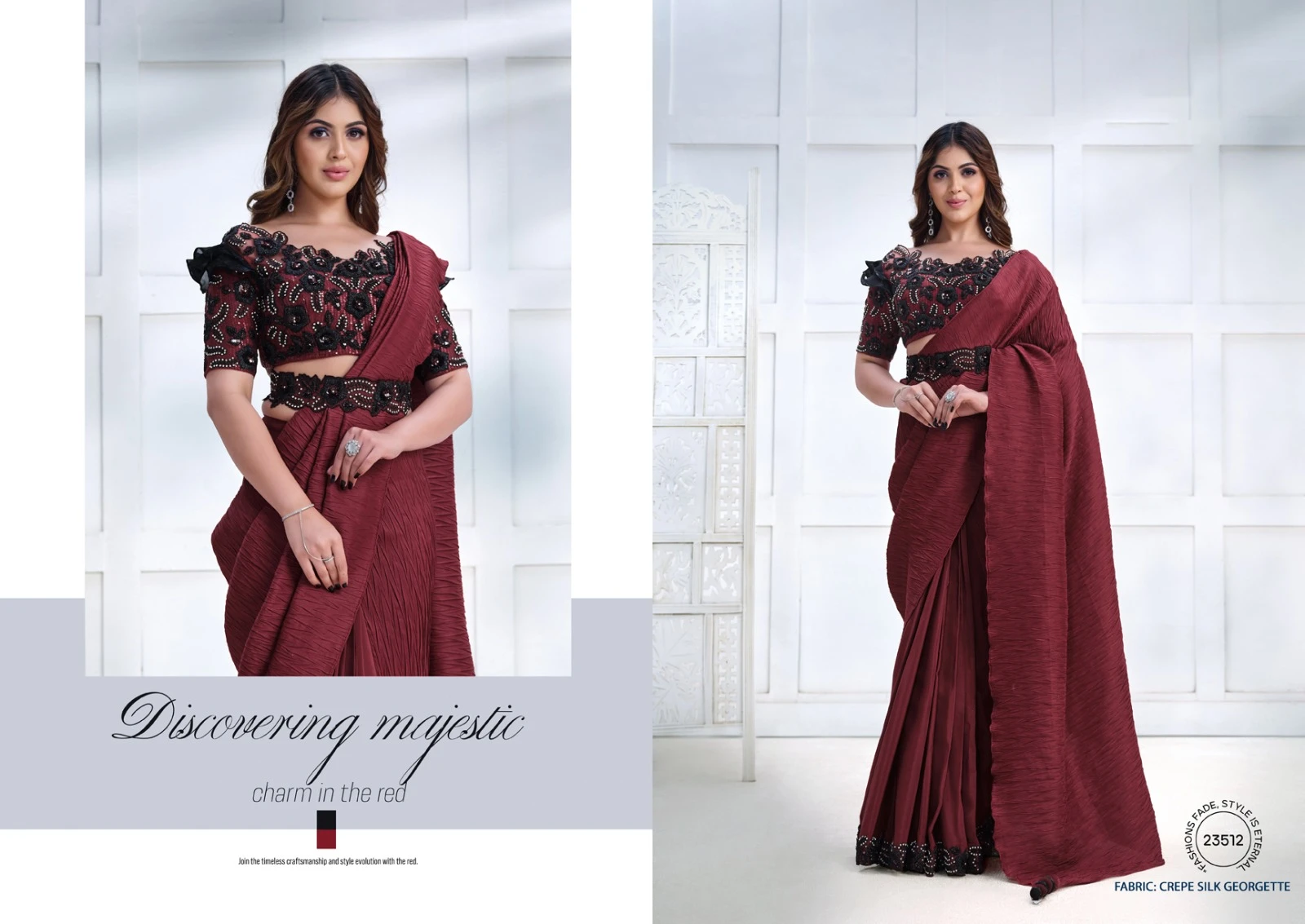 Mahotsav Mohmanthan 23500 Series Majestica Fancy Wholesale Designer Sarees Catalog — Wholesale Sarees, MPA wholesale from Surat - Gallery Image 8